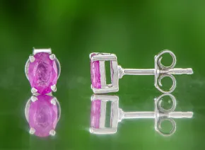 Pink Sapphire Earrings