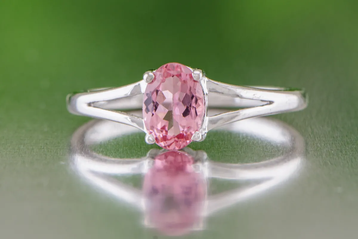 Silver ring with Pink Tourmaline