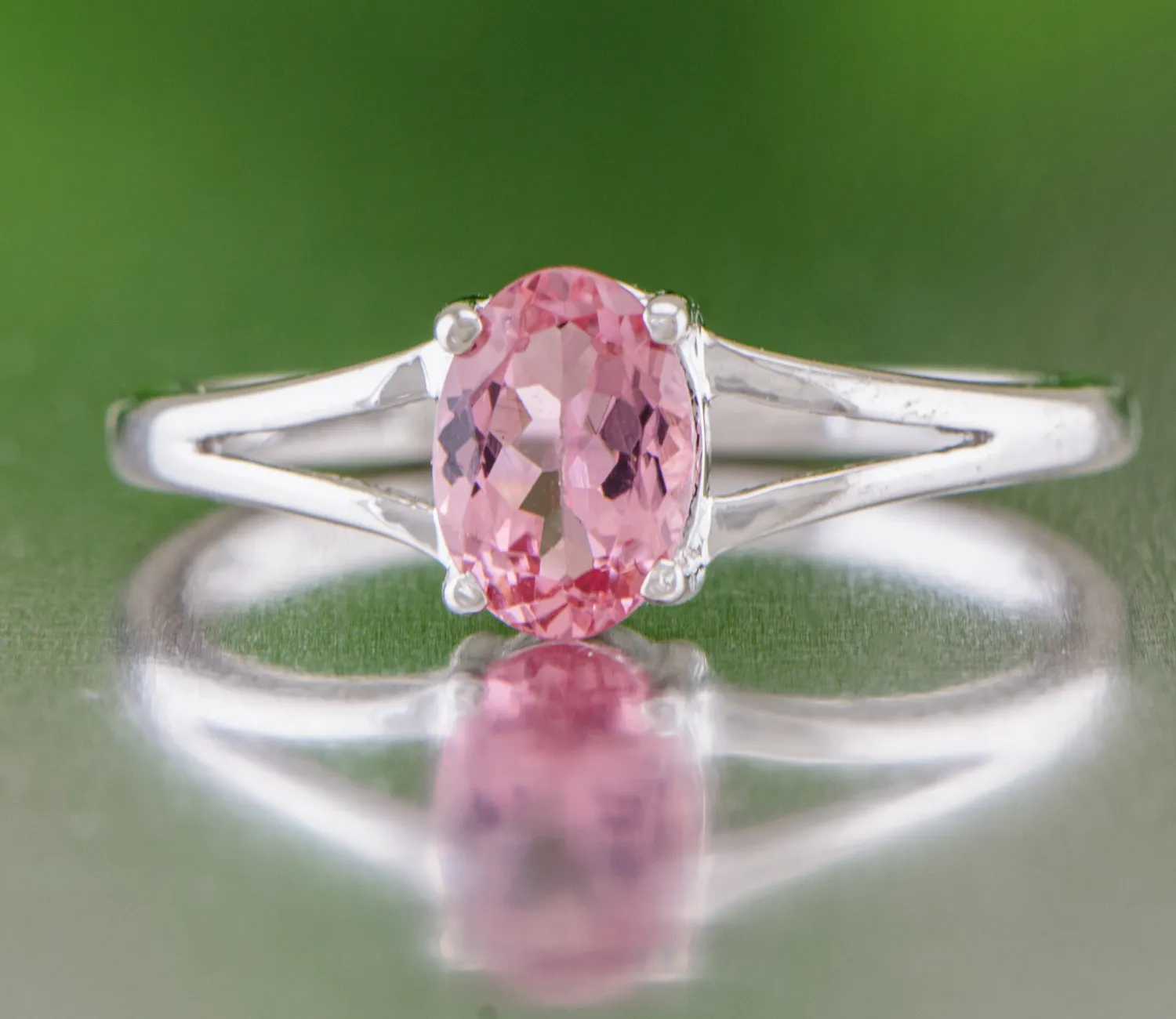 Silver ring with Pink Tourmaline