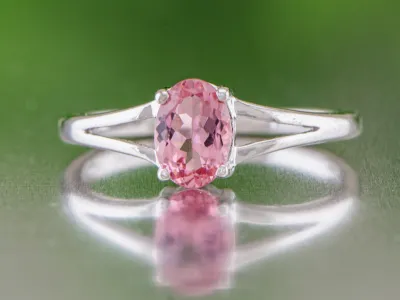 Silver ring with Pink Tourmaline