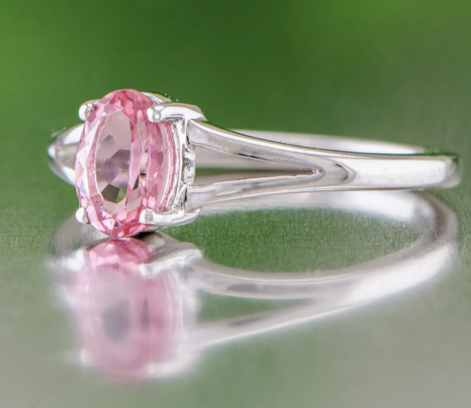 Silver ring with Pink Tourmaline