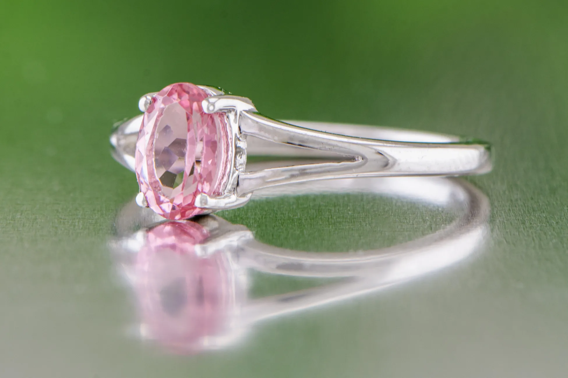 Silver ring with Pink Tourmaline