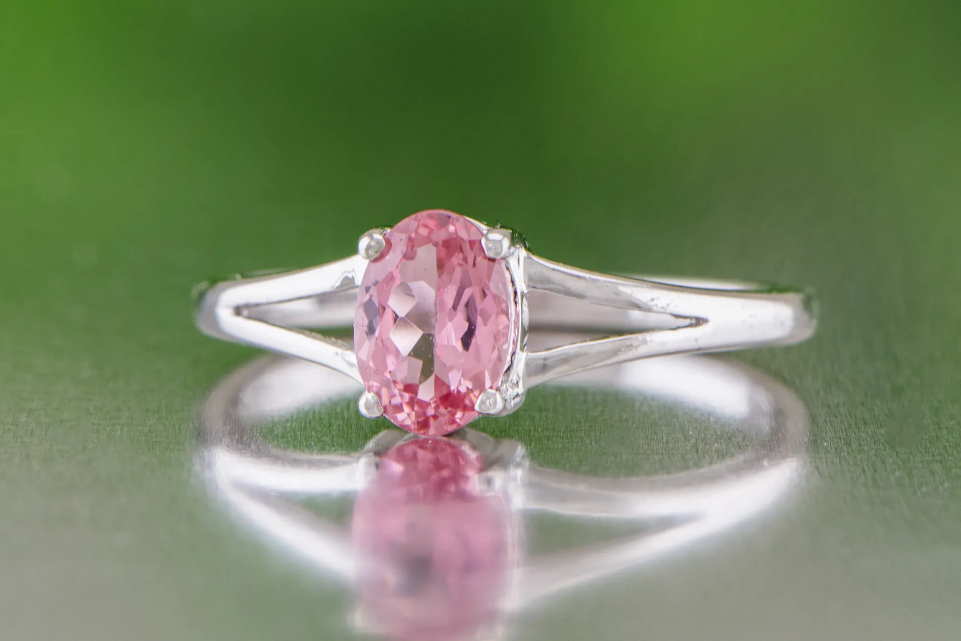 Silver ring with Pink Tourmaline