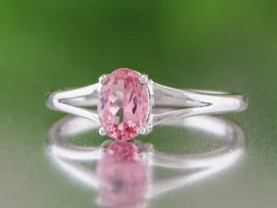 Silver ring with Pink Tourmaline