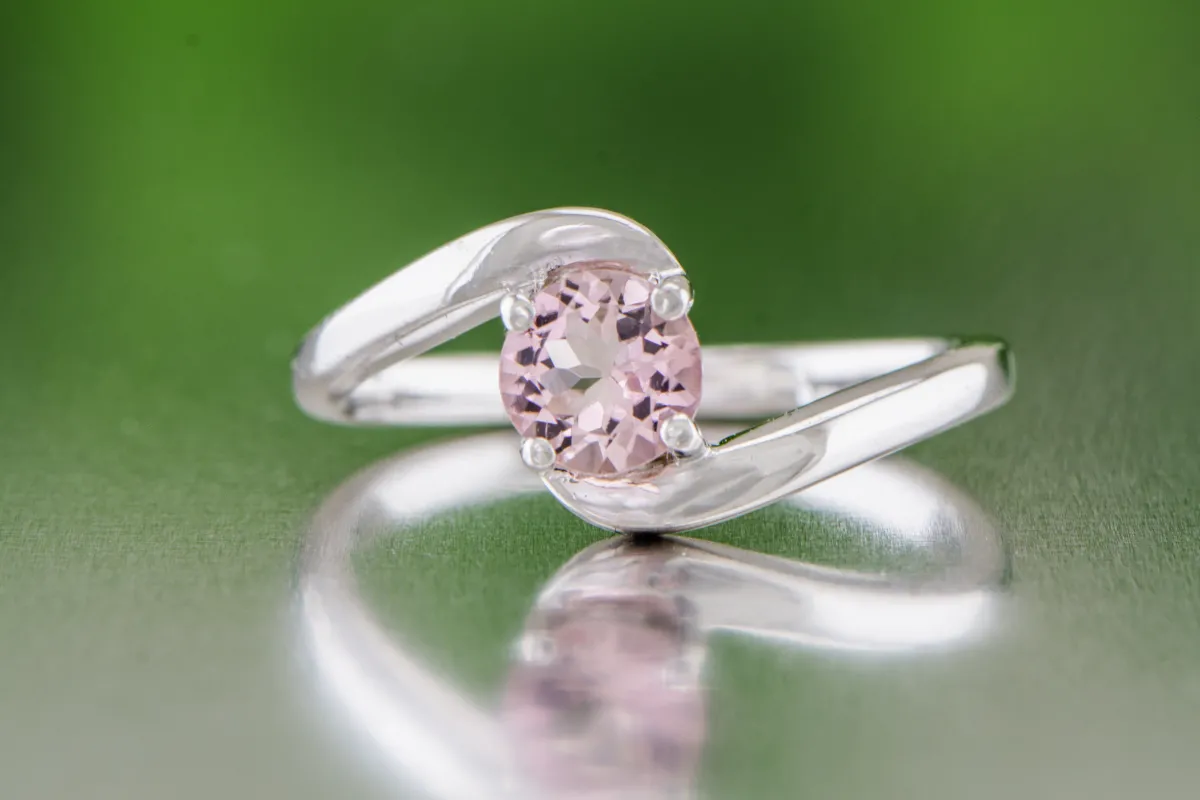 Silver ring with Pink Tourmaline