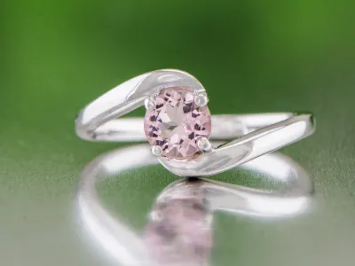 Silver ring with Pink Tourmaline