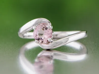 Silver ring with Pink Tourmaline