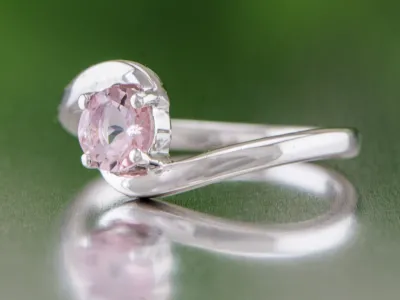 Silver ring with Pink Tourmaline