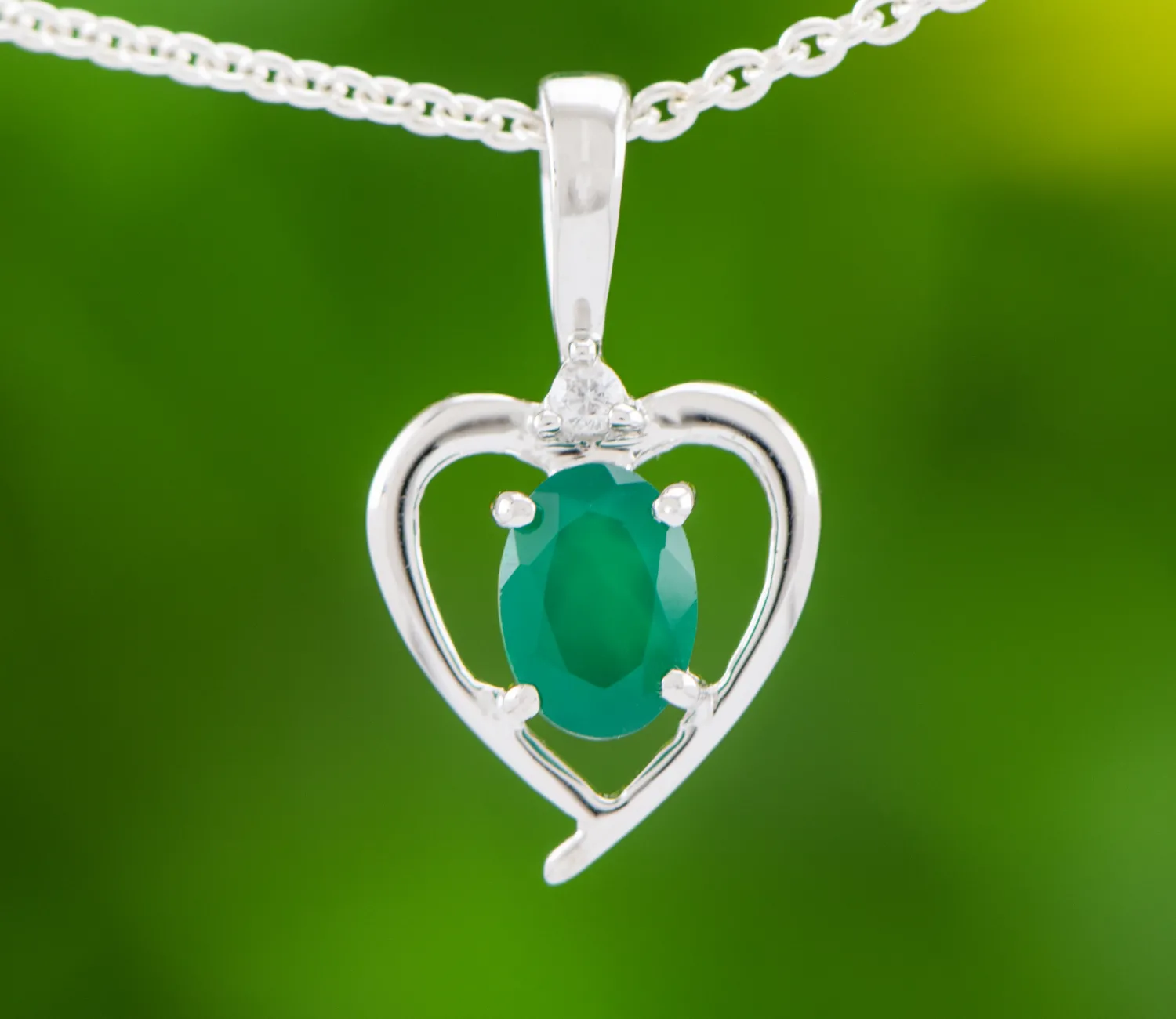 Green Agates Heart