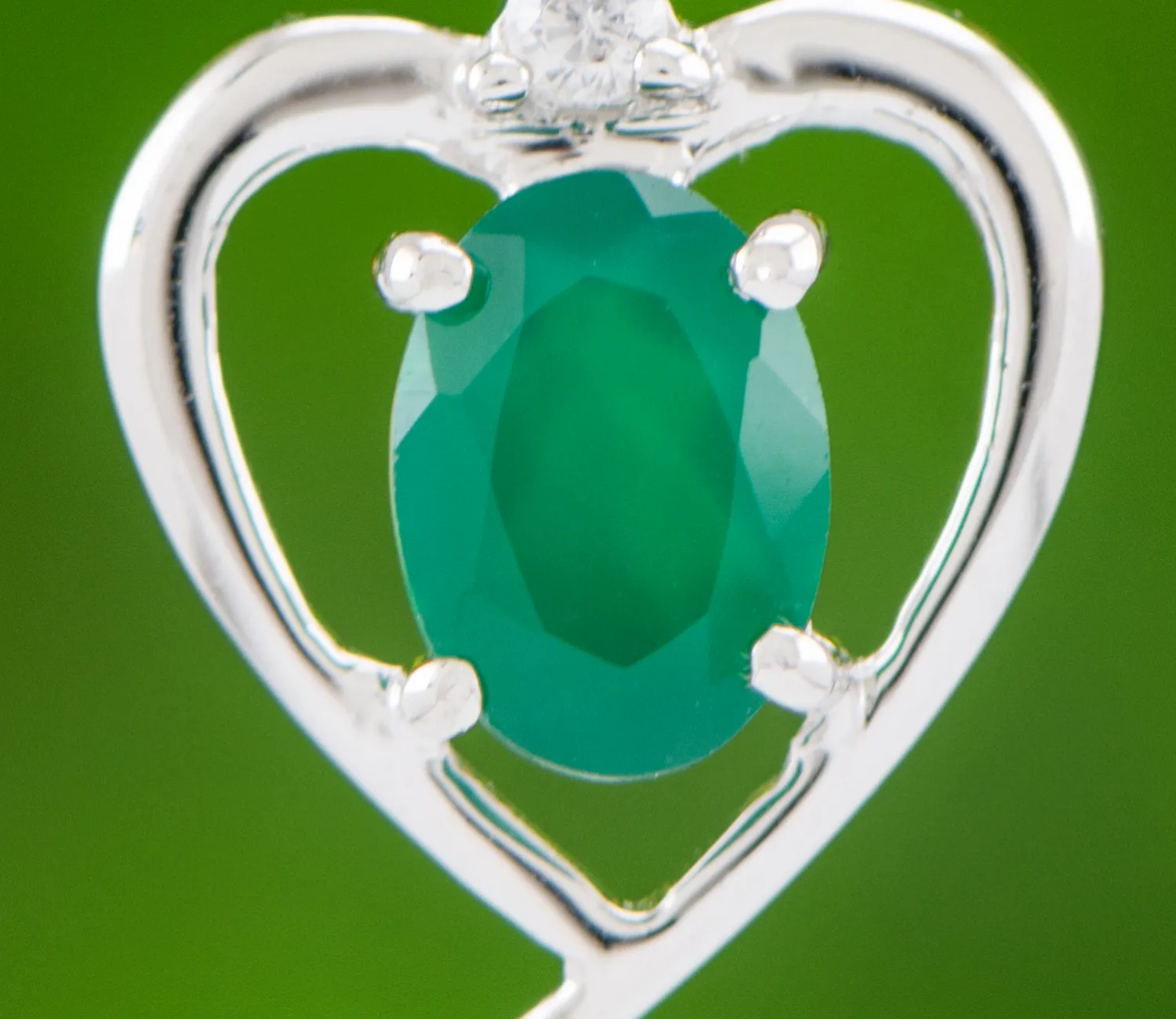 Green Agates Heart