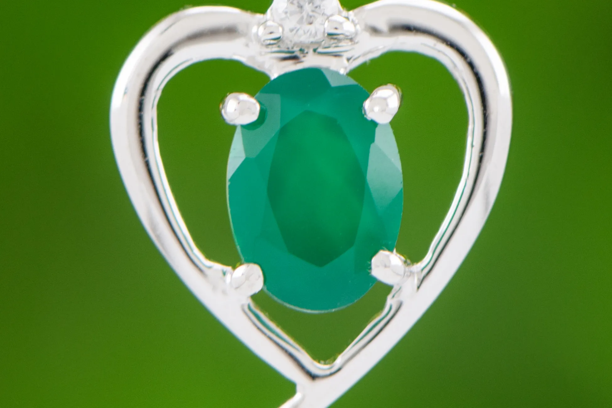 Green Agates Heart
