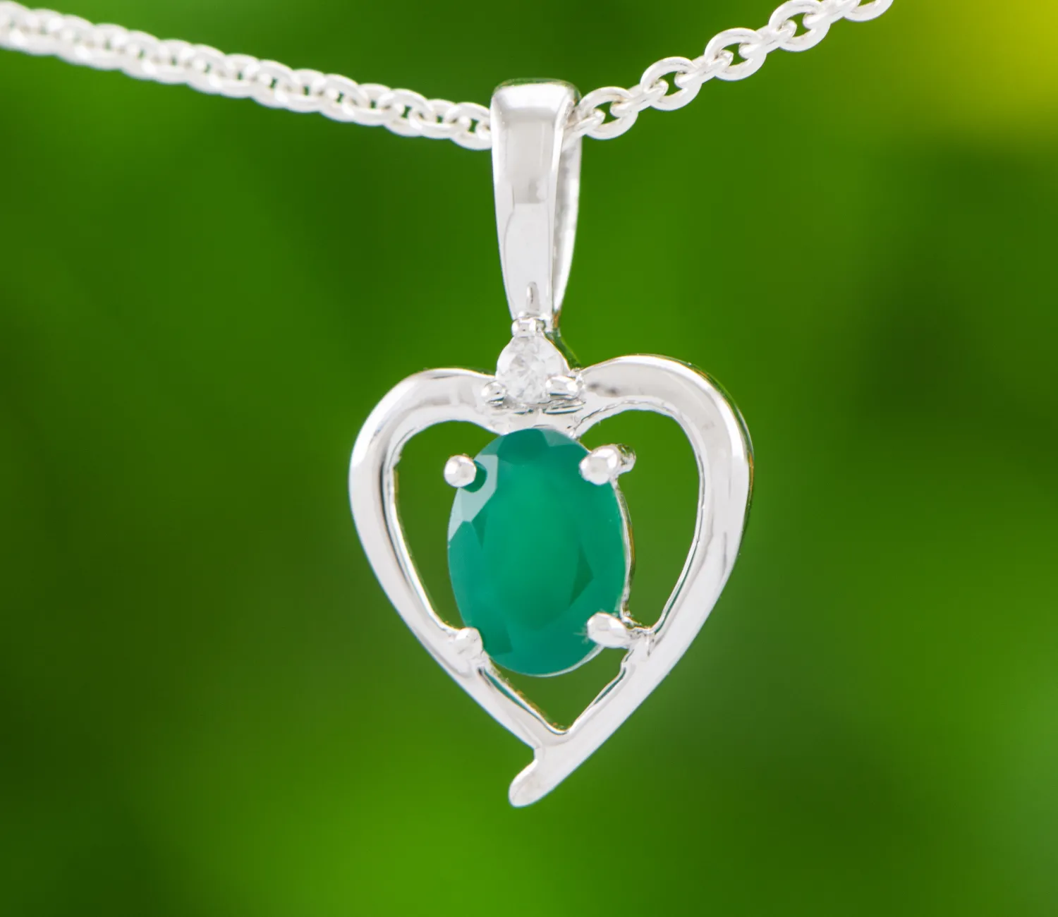 Green Agates Heart