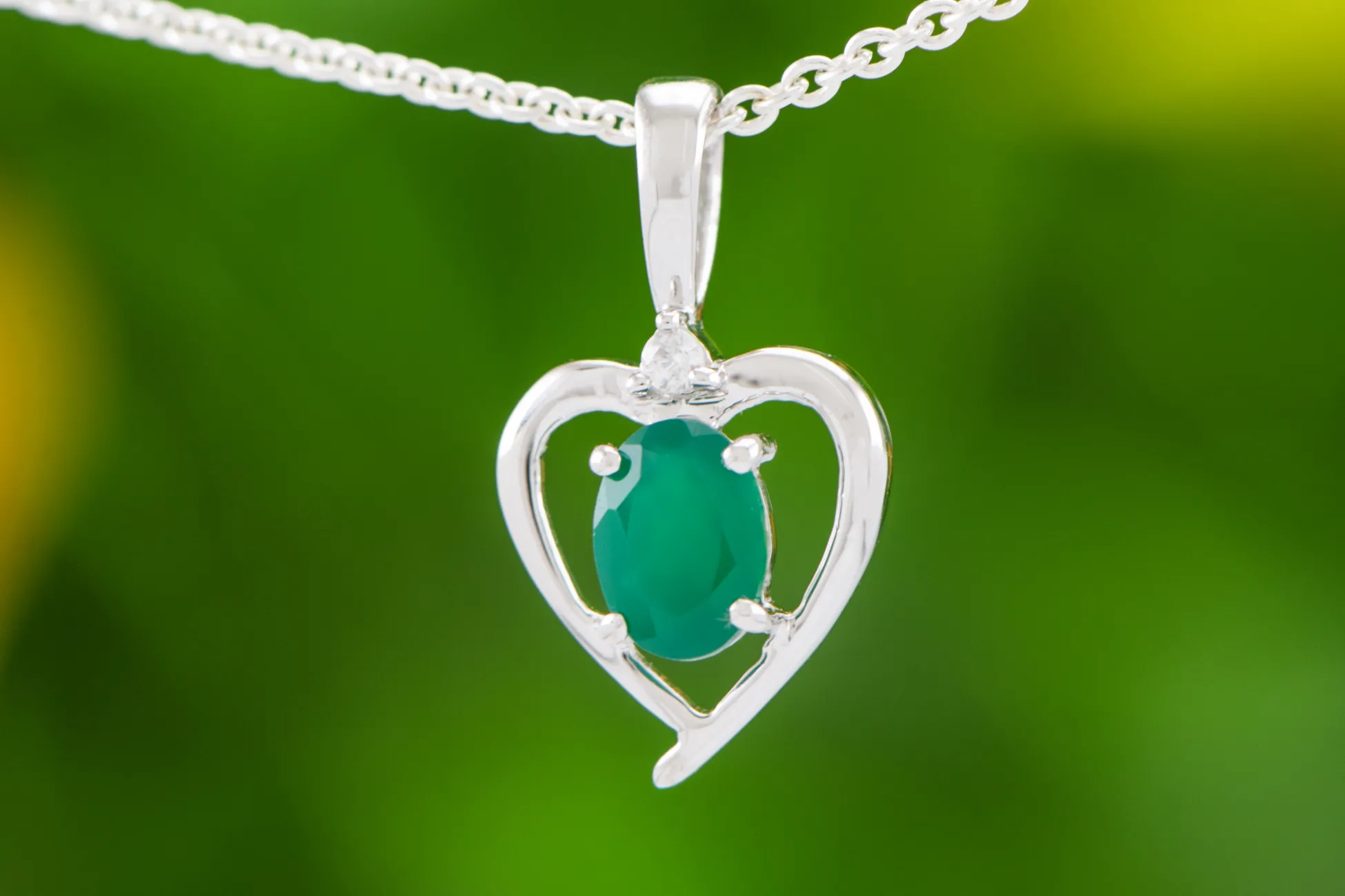 Green Agates Heart