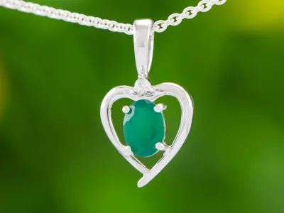 Green Agates Heart