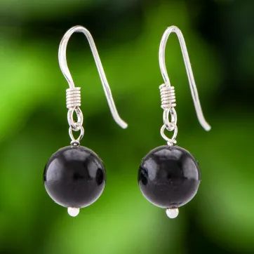 Black Tourmaline Earring