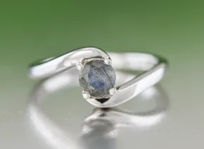 Silver Ring with Labradorite