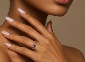 Silver Ring with Tanzanite