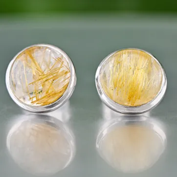 Rutilated Quartz Earrings