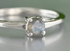 Silver Ring with Labradorite Stone