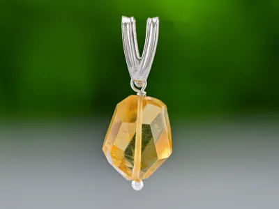 Elegant Pendant with Citrine