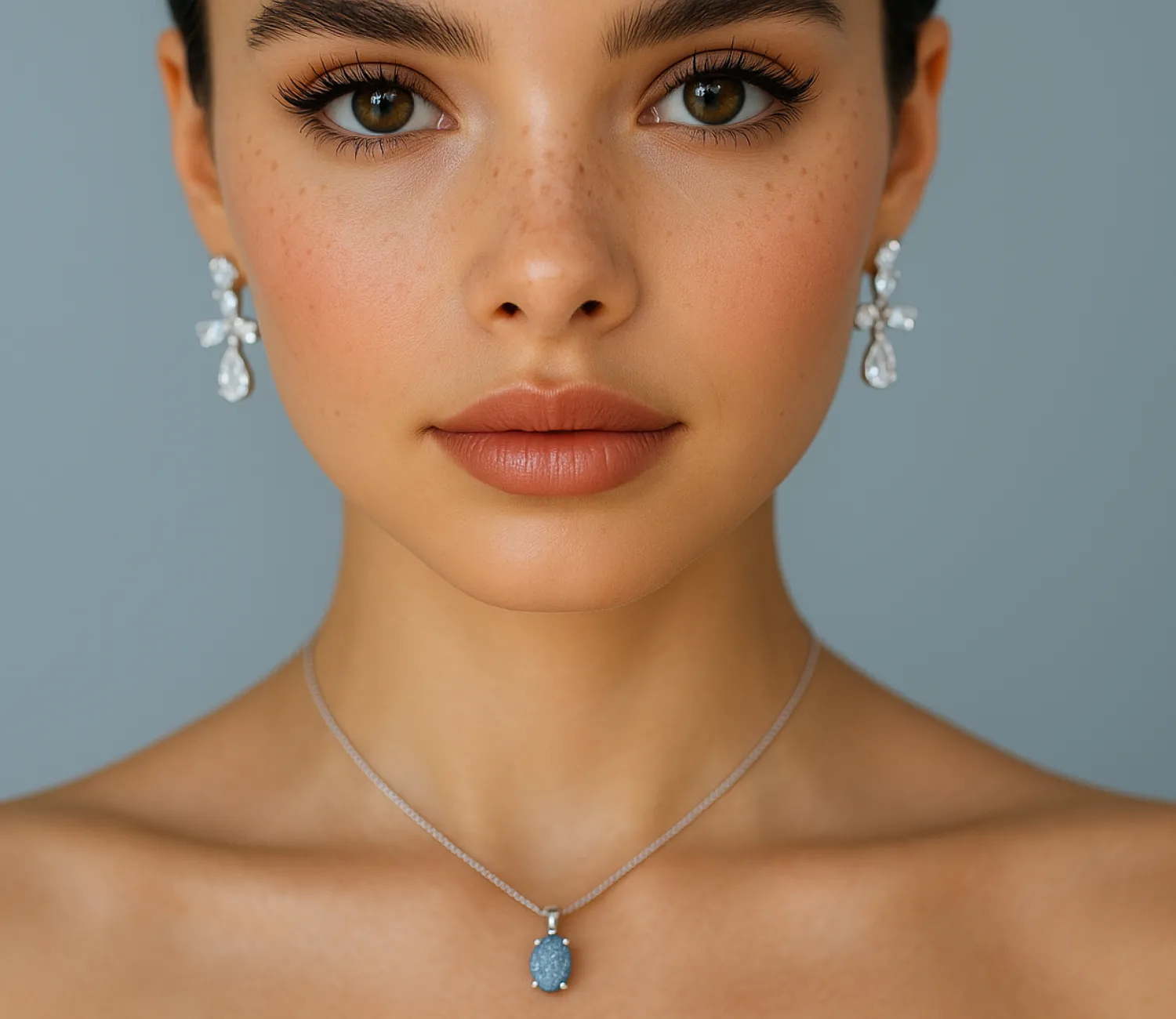 Elegant Silver Pendant with Labradorite