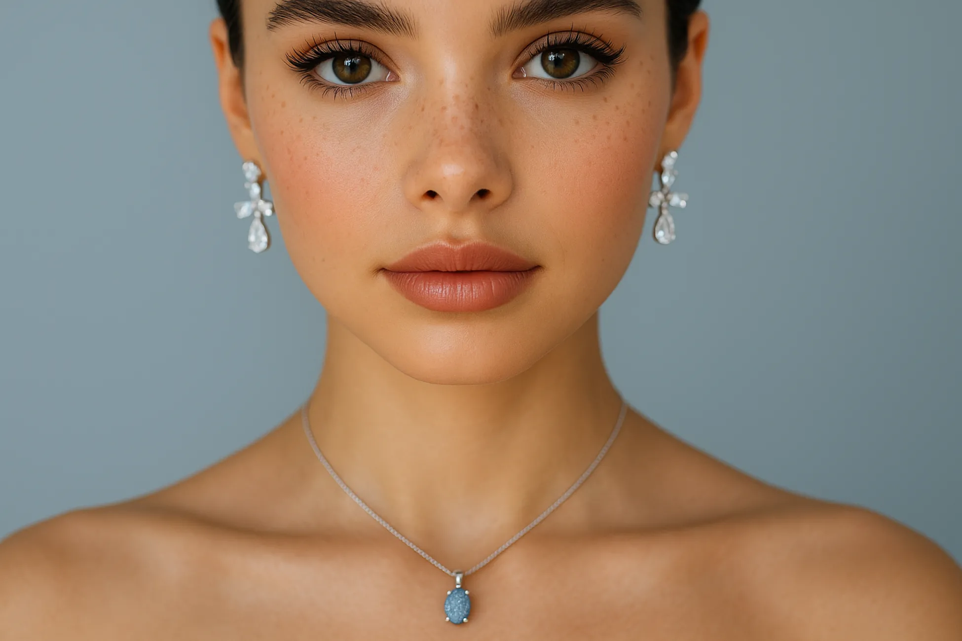 Elegant Silver Pendant with Labradorite