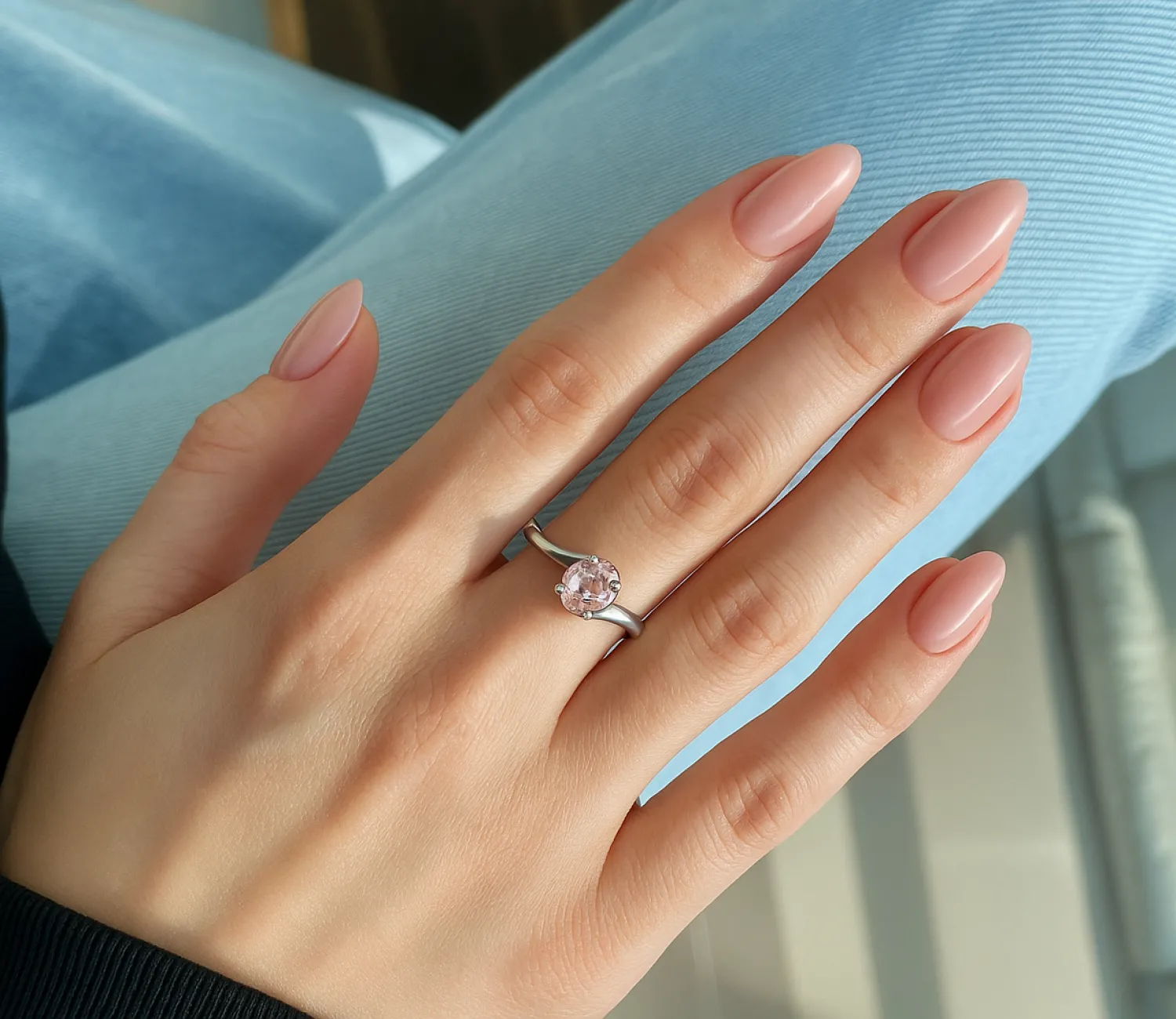 Silver ring with Pink Tourmaline