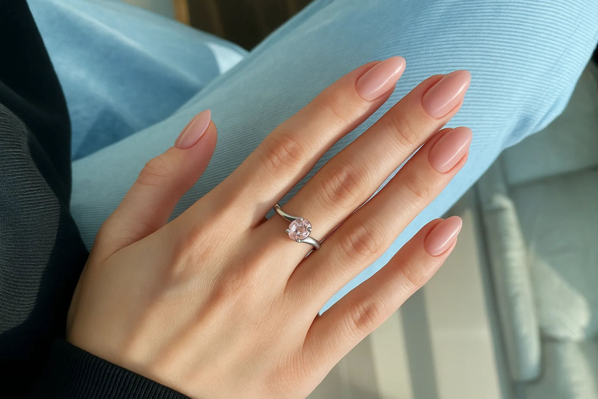 Silver ring with Pink Tourmaline
