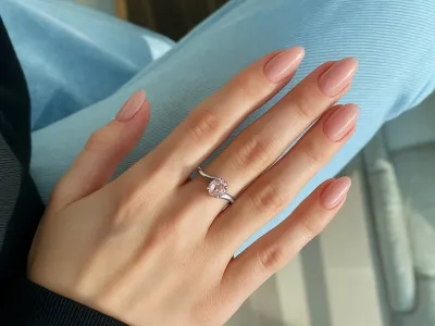 Silver ring with Pink Tourmaline
