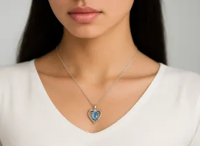 Blue Topaz Heart