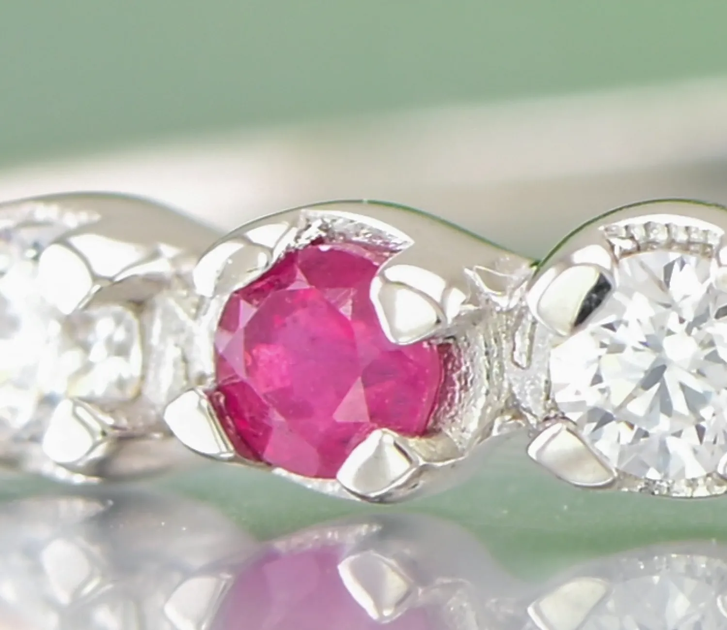 Elegant Silver Ring with Ruby