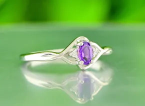 Silver ring with Аmethyst