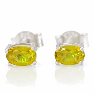 Silver Earrings with Sultanite