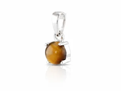 Silver Pendant with Tiger's Eye