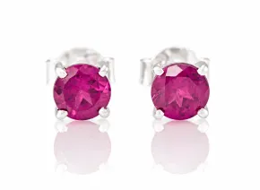 Silver Rhodolite Earrings