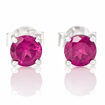 Silver Rhodolite Earrings
