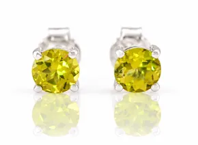 Silver Earrings with Sultanite