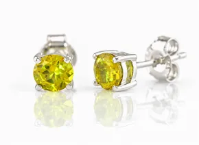 Silver Earrings with Sultanite