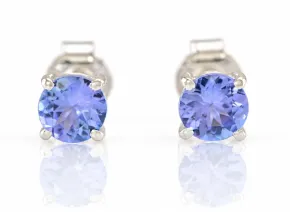 Silver Earrings with Tanzanite