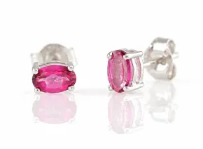 Silver Earrings with Pink Topaz